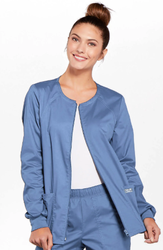 Image of Cherokee Core Stretch Zip Front Scrub Jacket (Style 4315) - BLANK
