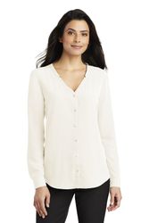 Image of Port Authority Ladies Long Sleeve Button-Front Blouse