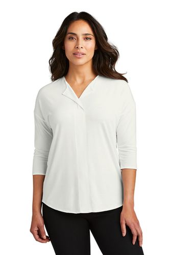 Port Authority Ladies Concept 3/4-Sleeve Soft Split Neck Top image thumbnail