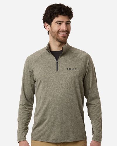 Men's Airweight Heather Quarter-Zip Pullover image thumbnail