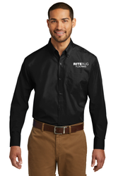 Image of Port Authority Long Sleeve Carefree Poplin Shirt W100