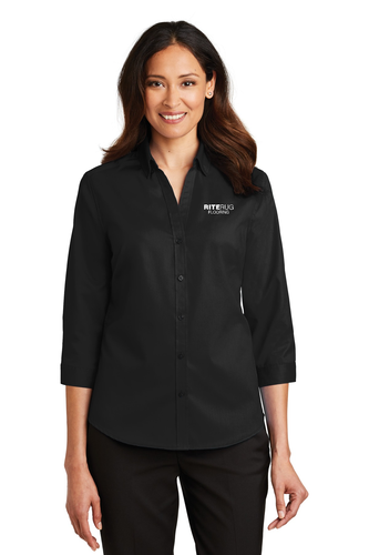 Port Authority Ladies 3/4-Sleeve Superpro Twill Shirt L665 image thumbnail