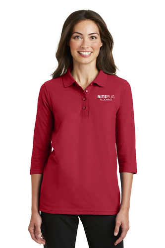 Port Authority Ladies Silk Touch 3/4-Sleeve Polo - L562 image thumbnail