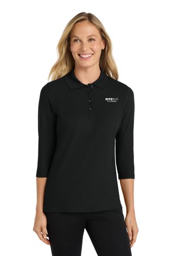 Port Authority Ladies Silk Touch 3/4-Sleeve Polo - L562 image thumbnail