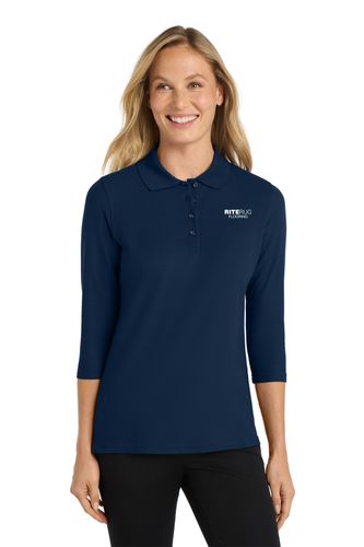 Port Authority Ladies Silk Touch 3/4-Sleeve Polo - L562 image thumbnail