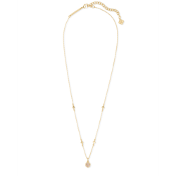 Image of Kendra Scott Nola Gold Pendant Necklace in Iridescent Drusy