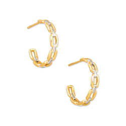 Image of Kendra Scott Wren Hoop Earrings in Mixed Metal