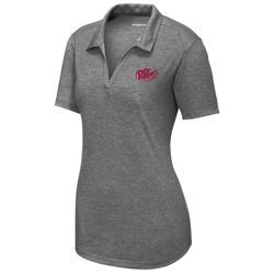 Image of Sport-Tek Ladies PosiCharge Tri-Blend Wicking Polo - DARK GREY HEATHER