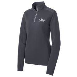 Image of Sport-Tek Ladies Sport-Wick Textured 1/4-Zip Pullover