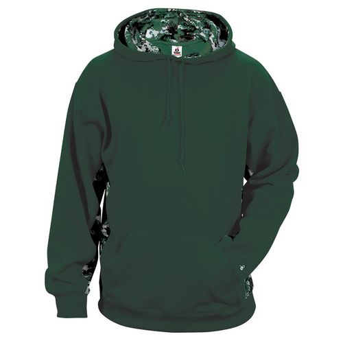 Badger Digital Camo Colorblock Performance Fleece Hooded Sweatshirt image thumbnail