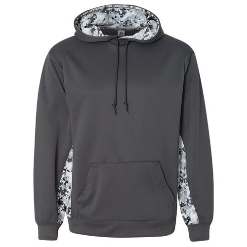 Badger Digital Camo Colorblock Performance Fleece Hooded Sweatshirt image thumbnail