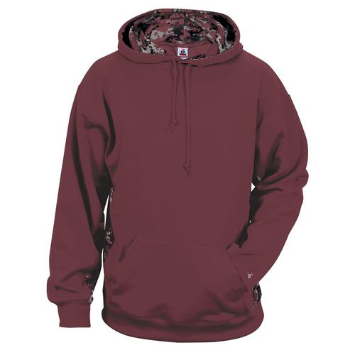 Badger Digital Camo Colorblock Performance Fleece Hooded Sweatshirt image thumbnail