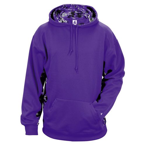 Badger Digital Camo Colorblock Performance Fleece Hooded Sweatshirt image thumbnail