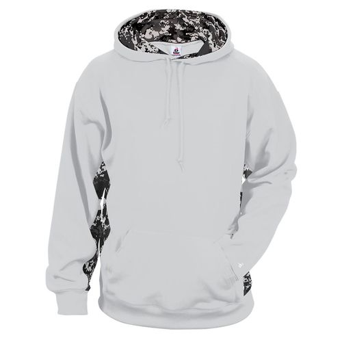 Badger Digital Camo Colorblock Performance Fleece Hooded Sweatshirt image thumbnail
