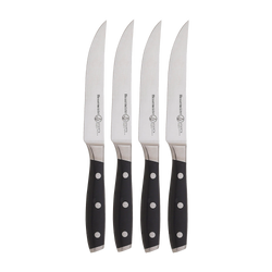 Image of Messermeister Avanta Black POM 4-Pc Fine Edge Steak Knife Set