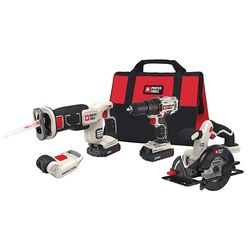 Image of Porter Cable 20V MAX 4-Tool Combo Kit - Drill/Driver, Circ Saw, Recip Saw