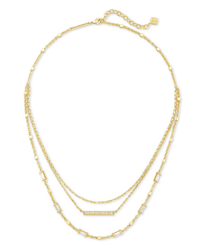 Kendra Scott Addison Gold Triple Strand Necklace image thumbnail