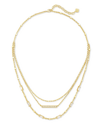 Image of Kendra Scott Addison Gold Triple Strand Necklace