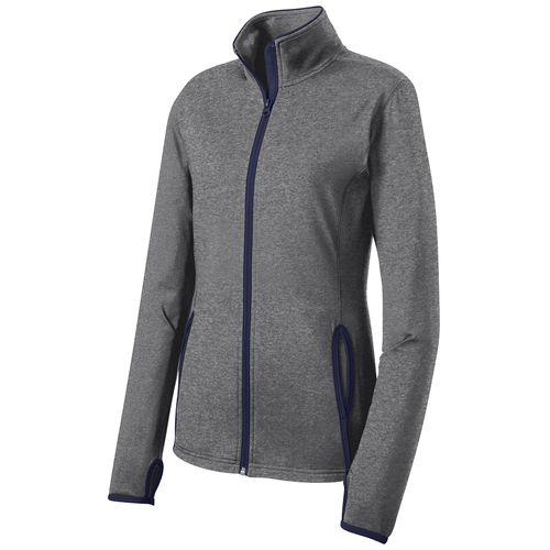 Sport-Tek Ladies Sport-Wick Stretch Contrast Full-Zip Jacket image thumbnail