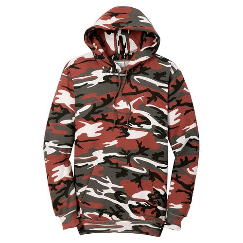 Unisex - Port & Company Core Fleece Camo Pullover Hooded Sweatshirt image thumbnail