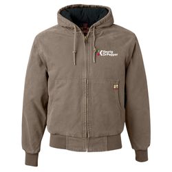 Image of DRI DUCK Cheyenne Boulder Cloth Hooded Jacket with Tricot Quilt Lining