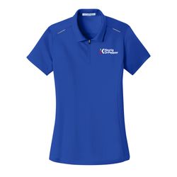 Image of Port Authority Ladies Pinpoint Mesh Zip Polo