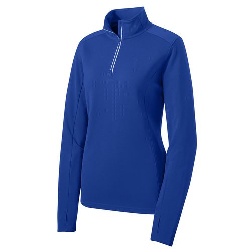 Sport-Tek Ladies Sport-Wick Textured 1/4-Zip Pullover image thumbnail