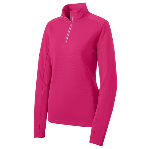 Sport-Tek Ladies Sport-Wick Textured 1/4-Zip Pullover image thumbnail