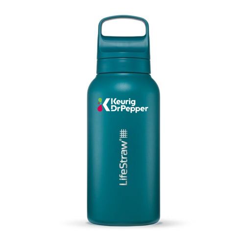 (Min 25) LifeStraw Go 1L Stainless Steel Filtered Water Bottle IMPRINTABLE image thumbnail
