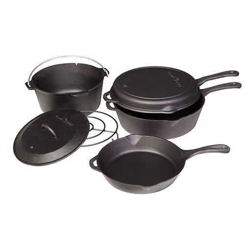 (Min 25) Camp Chef 6pc Cast Iron Cookware Set image thumbnail