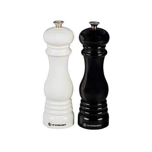 (Min 25) Le Creuset Ceramic Grinder Salt & Pepper Mill Set, Black & White image thumbnail