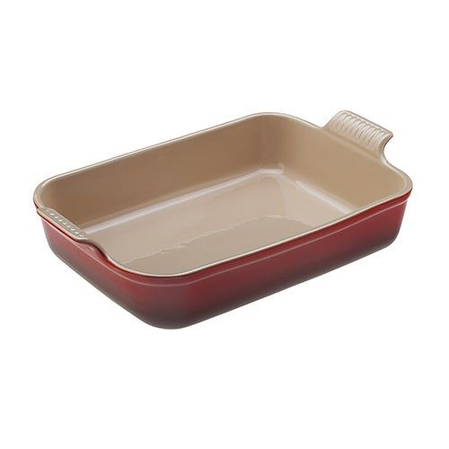 (Min 25) Le Creuset 2.5qt Heritage Stoneware Rectangular Dish, Cerise image thumbnail