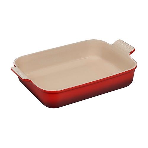 (Min 25) Le Creuset 4qt Heritage Stoneware Rectangular Dish Cerise image thumbnail