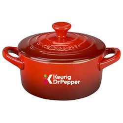 Image of (Min 25) Le Creuset 8oz Stoneware Mini Round Cocotte Cerise