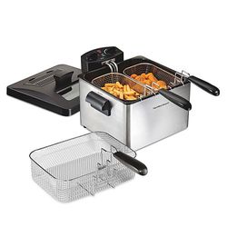 Image of (Min 25) Hamilton Beach Professional-Style Deep Fryer w/ Double Basket
