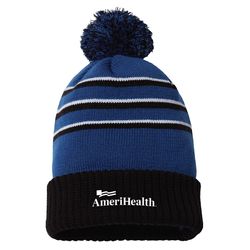Image of Richardson Stripe Pom Cuffed Beanie 