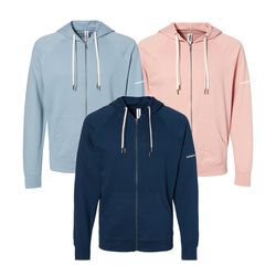 Image of Independent Trading Co.® Unisex Icon Lightweight Loopback Terry Full-Zip Hooded Sweatshirt
