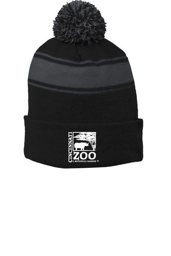 Sport-Tek Striped Pom Beanie image thumbnail