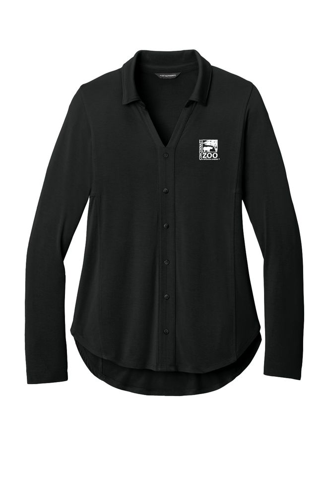 Women's Luxe Knit Faux Button Tunic primary image