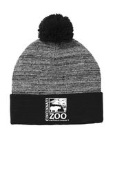 Image of Sport-Tek Heather Pom Pom Beanie