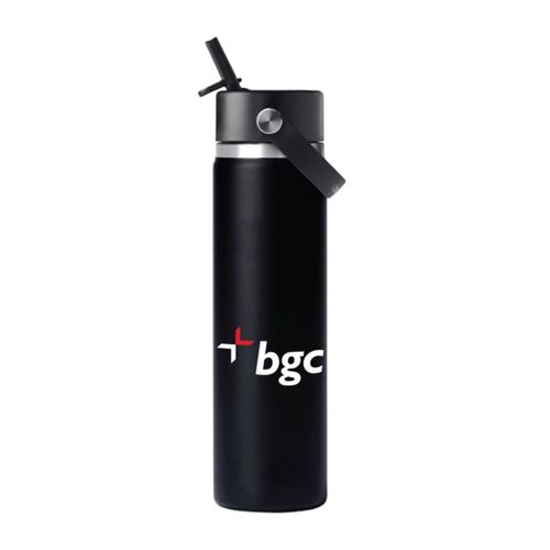 Made To Order - Hydro Flask Wide Mouth Flex Straw Cap 24 oz. - Black (BGC Logo) image thumbnail
