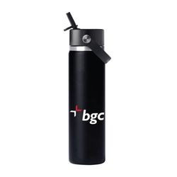 Image of Made To Order - Hydro Flask Wide Mouth Flex Straw Cap 24 oz. - Black (BGC Logo)