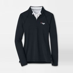 Image of Made To Order - Peter Millar Raglan-Sleeve Perth Performance Pullover - Women's Black (BGC logo)
