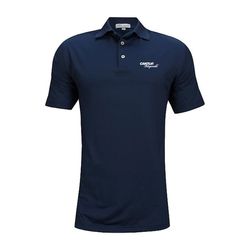 Image of Made To Order - Peter Millar Solid Stretch Polo - Men's Navy (Cantor logo)