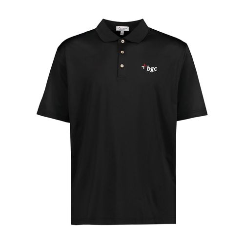 Made To Order - Peter Millar Solid Stretch Polo - Men's Black (BGC logo) image thumbnail
