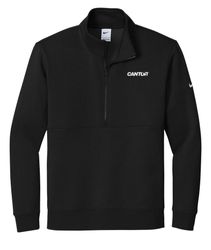 Image of No Minimum - Nike Club Half-Zip Fleece - Black (Cantor Logo)