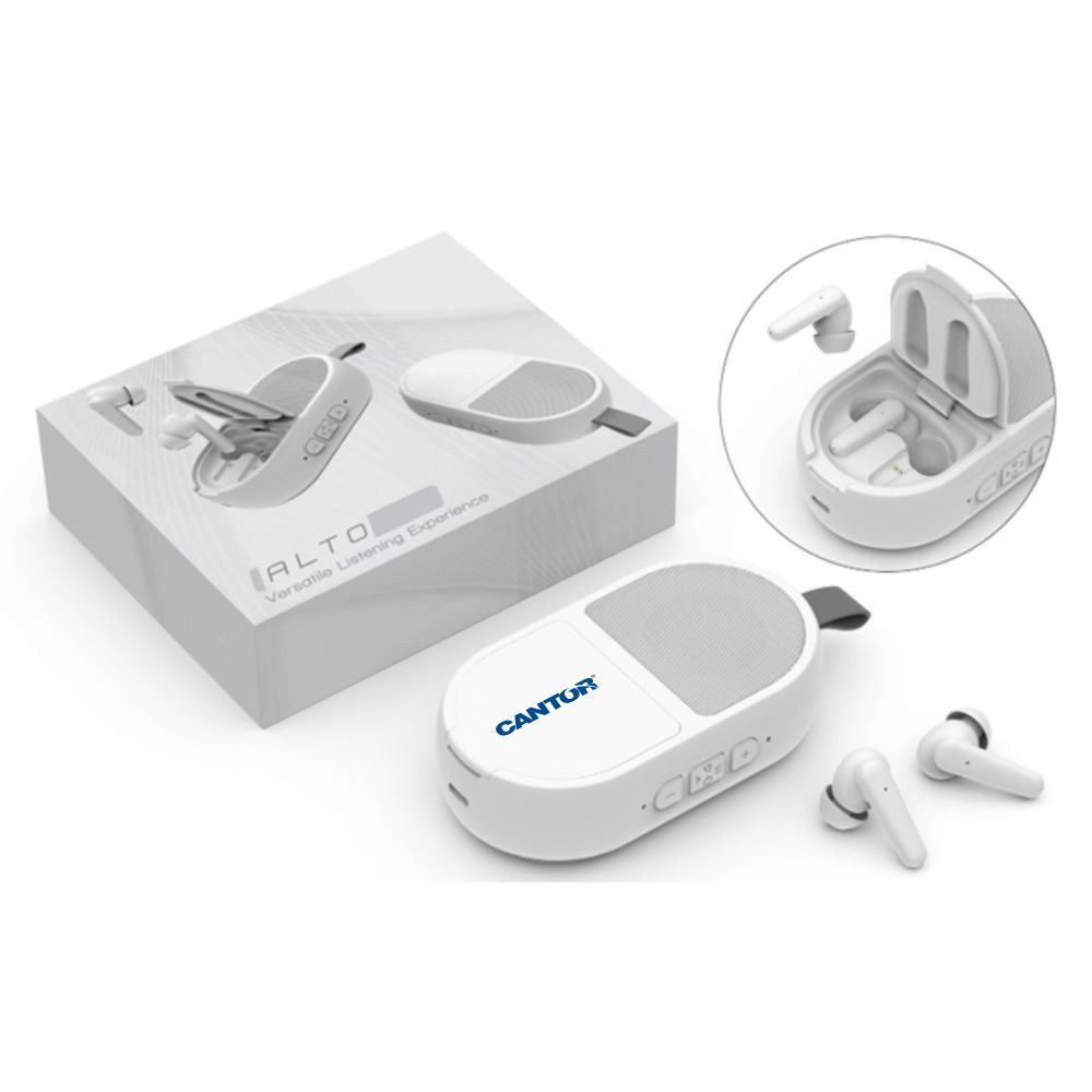 Made To Order - Mini Speaker & Wireless Earbud Combo (Cantor Logo) primary image