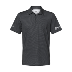 Image of Adidas Men's Diamond Dot Print Polo - BLACK/WHITE/GREY THREE