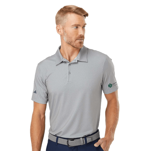 Adidas Men's Diamond Dot Print Polo - GREY THREE/TEAM ROYAL/NAVY image thumbnail