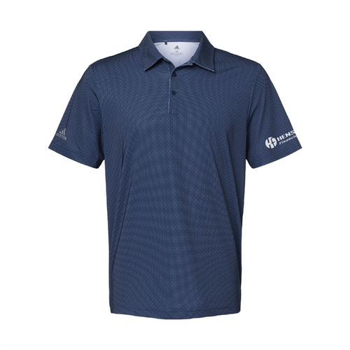 Adidas Men's Diamond Dot Print Polo - NAVY BLUE/WHITE/GREY THREE image thumbnail